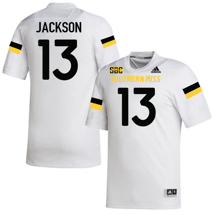 Southern Miss Golden Eagles #13 Dannis Jackson Jersey Football Uniforms-White